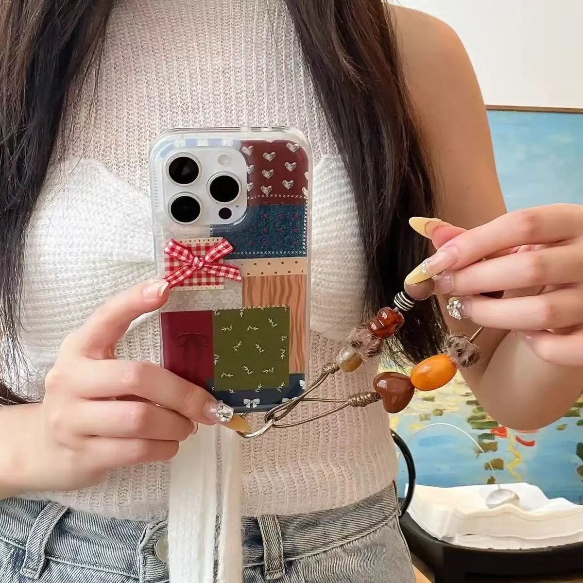 Anti Fall with Brown Bracelet Phone Case Suitable for IPhone 17 16 15 14 13 12 Pro Max 3D Bow Joint Protective Cover
Anti Fall with Brown Bracelet Phone Case Suitable for IPhone 17 16 15 14 13 12 Pro Max 3D Bow Joint Protective Cover