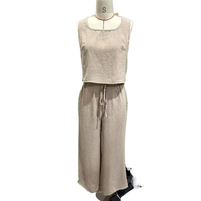 Spring Summer New Two-piece Fashion Suspender Wide-leg Pants Women's Casual Suit Exquisite Simple Trend Temperament Personality
Spring Summer New Two-piece Fashion Suspender Wide-leg Pants Women's Casual Suit Exquisite Simple Trend Temperament Personality