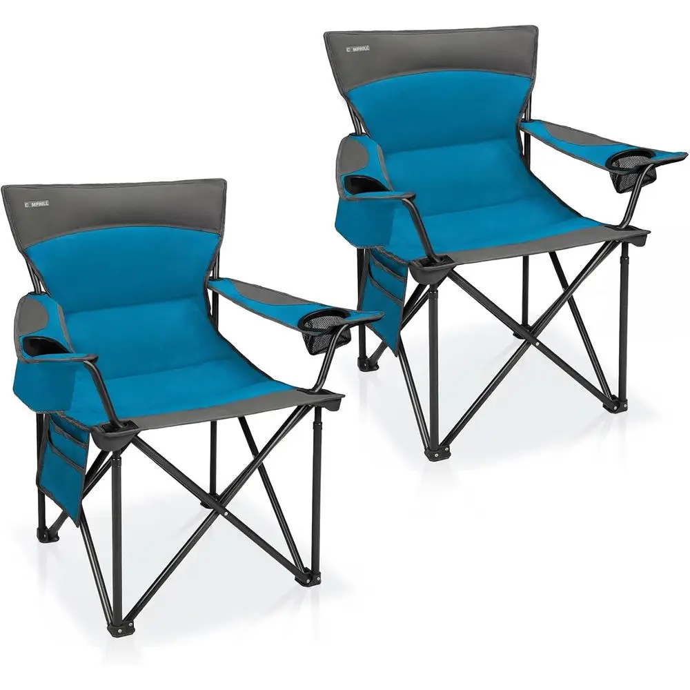 Oversized Camping Chair or Adults - 2 Pack Padded Lawn Chairs with Cup Holder & Side ket,Heavy Duty olding Outdoor Chairs or Cam
Oversized Camping Chair or Adults - 2 Pack Padded Lawn Chairs with Cup Holder & Side ket,Heavy Duty olding Outdoor Chairs or Cam