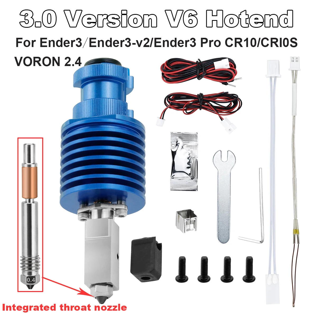 Модернизированная версия 3.0 V6 Hotend Kit для Ender-3 Ender 3 V2 CR10 VORON 2,4, детали 3D-принтера Hot End, печатающая головка 3D-печати, J-образная головка
Модернизированная версия 3.0 V6 Hotend Kit для Ender-3 Ender 3 V2 CR10 VORON 2,4, детали 3D-принтера Hot End, печатающая головка 3D-печати, J-образная головка