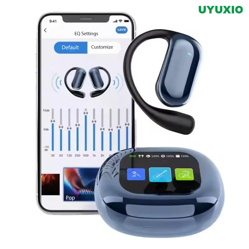 Беспроводные наушники UYUXIO с открытым ухом и костной проводимостью, Bluetooth 5.4, с цифровым дисплеем, 60 часов воспроизведения, водонепроницаемость IPX7
Беспроводные наушники UYUXIO с открытым ухом и костной проводимостью, Bluetooth 5.4, с цифровым дисплеем, 60 часов воспроизведения, водонепроницаемость IPX7