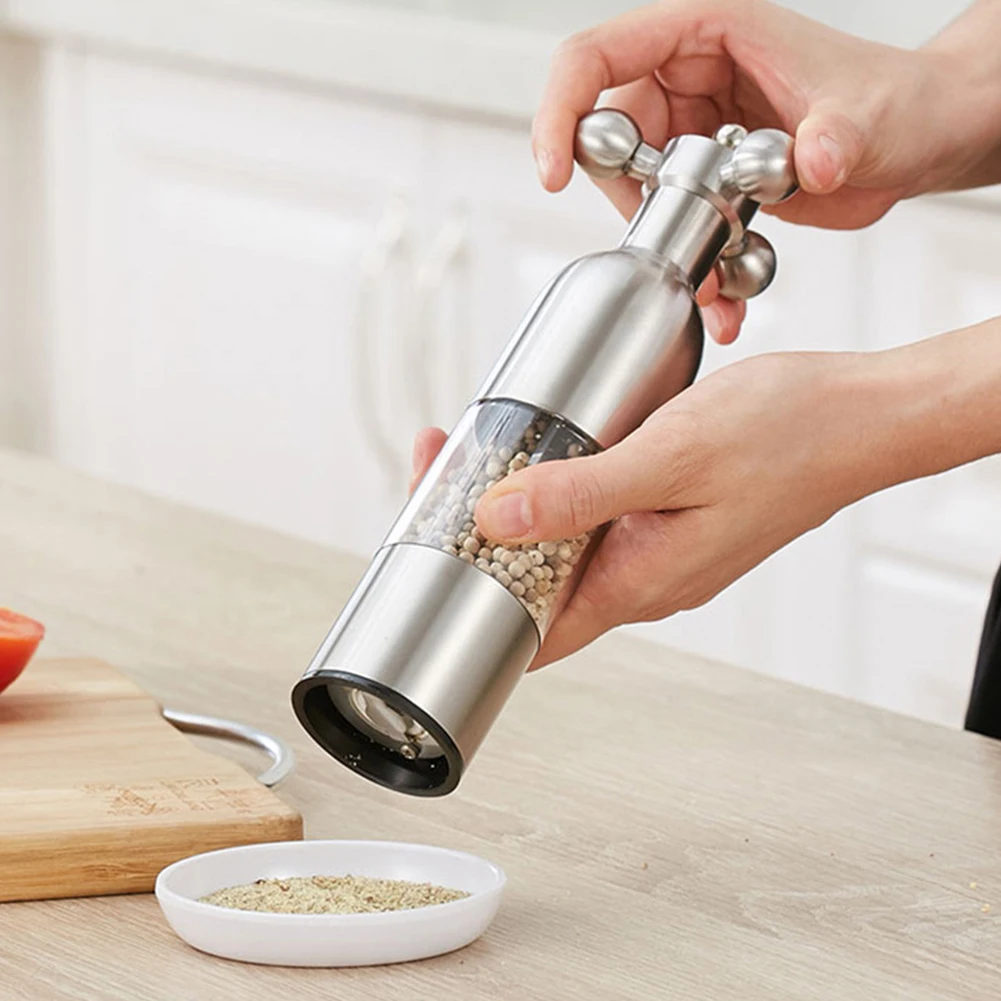 1PCS Pepper Mill, Pepper Grinder Pepper Mill, Stainless Steel Adjustable Coarseness Black Pepper Grinder, Salt Kitchen Accs
1PCS Pepper Mill, Pepper Grinder Pepper Mill, Stainless Steel Adjustable Coarseness Black Pepper Grinder, Salt Kitchen Accs