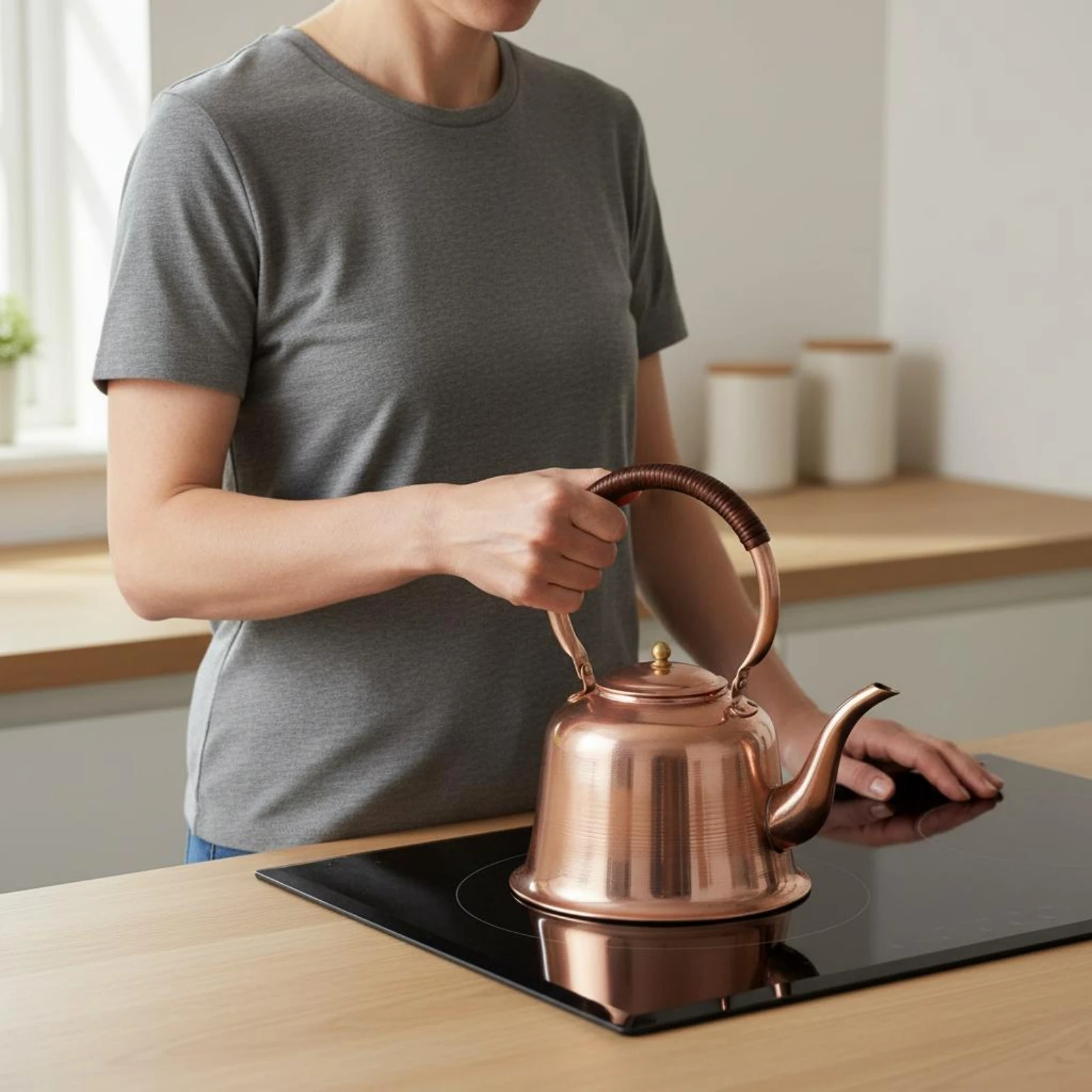 Solid Copper Tea Kettle Fast Boiling Copper Tea Kettle Kitchenware Easy to Clean Kitchen Item Non-Leak Spout for Stovetop
Solid Copper Tea Kettle Fast Boiling Copper Tea Kettle Kitchenware Easy to Clean Kitchen Item Non-Leak Spout for Stovetop