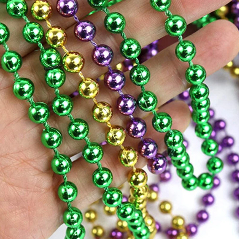 12Pcs Mardi Gras Beads Chain Necklace Lightweight Carnival Party Beaded Necklace Holiday Festival Accessories Beaded Chain
12Pcs Mardi Gras Beads Chain Necklace Lightweight Carnival Party Beaded Necklace Holiday Festival Accessories Beaded Chain