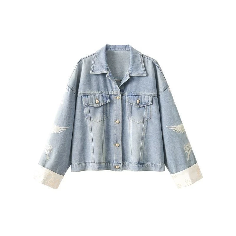 2025 New Spring Autumn Chinese EmbroideryShort Denim Coat Women Vintage Fashion SplicinoJeans Jacket Female Outwear Tops
2025 New Spring Autumn Chinese EmbroideryShort Denim Coat Women Vintage Fashion SplicinoJeans Jacket Female Outwear Tops