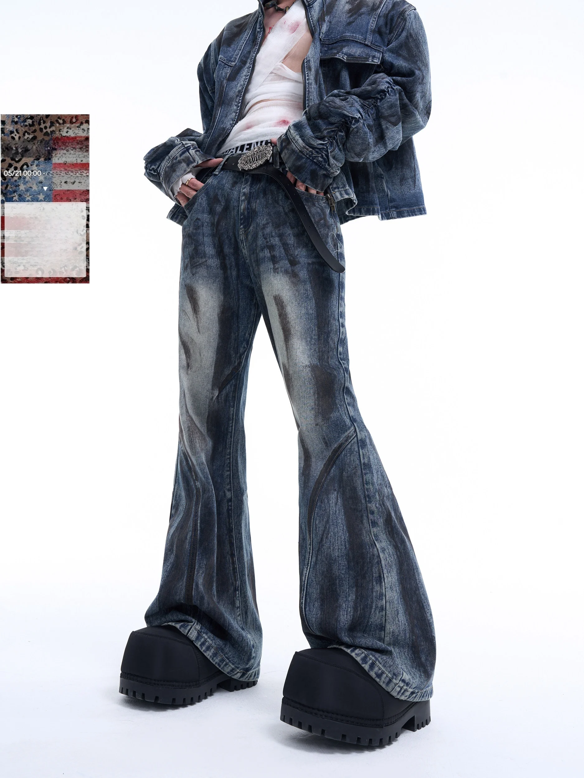 StarTexceedend American High Street Worn Micro Flared Jeans Men Autumn Deconstructed Design Low Waist Cotton Casual Jeans
StarTexceedend American High Street Worn Micro Flared Jeans Men Autumn Deconstructed Design Low Waist Cotton Casual Jeans