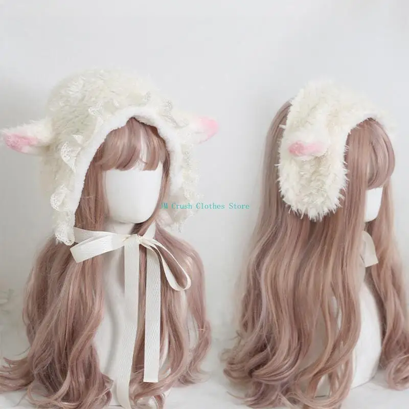 K1ME Plush Knitted Sheep Ear Hat Ladies Outdoor Windproof Hat Lovely Cold Winter Keep Warm Hat for Girlfriend
K1ME Plush Knitted Sheep Ear Hat Ladies Outdoor Windproof Hat Lovely Cold Winter Keep Warm Hat for Girlfriend