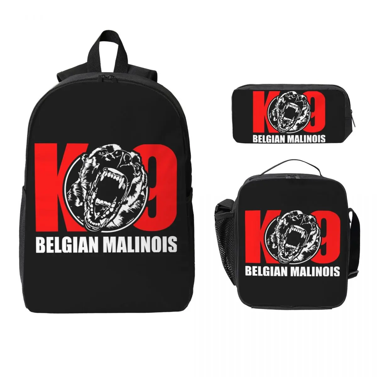 K9 Belgian Malinois Maligator Backpack Student BookBag School Bag Laptop Shoulder Bags 3ps Insulated Lunch Bag Pencil Case
K9 Belgian Malinois Maligator Backpack Student BookBag School Bag Laptop Shoulder Bags 3ps Insulated Lunch Bag Pencil Case