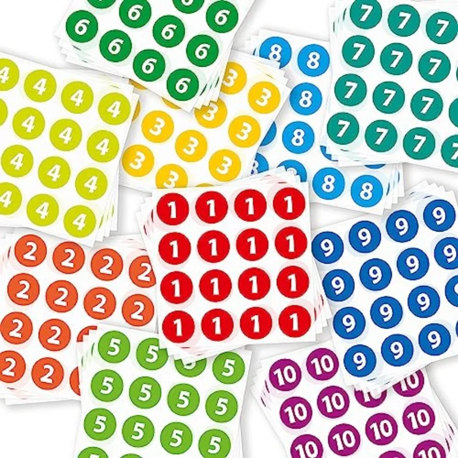4800 PCS Consecutive Number Stickers 300 Sheets 1-10 Round ColLabels 0.5 Inch Round Self Adhesive Vinyl Number Decals for Schoo
4800 PCS Consecutive Number Stickers 300 Sheets 1-10 Round ColLabels 0.5 Inch Round Self Adhesive Vinyl Number Decals for Schoo