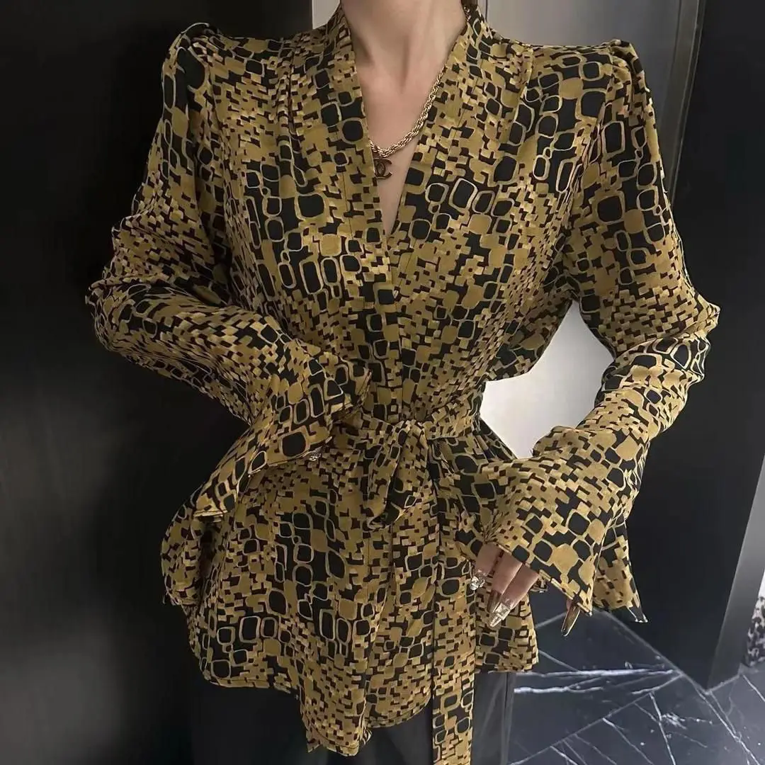 Long Sve irt с поясом и принтом Ele, женская весна-осень, новинка Sweet Faion, уменьшение возраста, французский Sle, облегающий крой irt
Long Sve irt с поясом и принтом Ele, женская весна-осень, новинка Sweet Faion, уменьшение возраста, французский Sle, облегающий крой irt