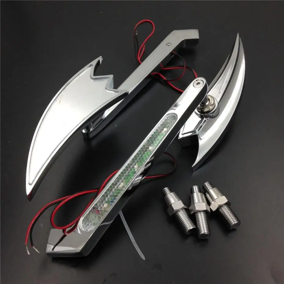 Motorcycle LED Turn signal Crooked Arrow Mirrors For Harley Sportster XL Low Rider V-Rod Street Electra Glide Heritage Chrome
Motorcycle LED Turn signal Crooked Arrow Mirrors For Harley Sportster XL Low Rider V-Rod Street Electra Glide Heritage Chrome