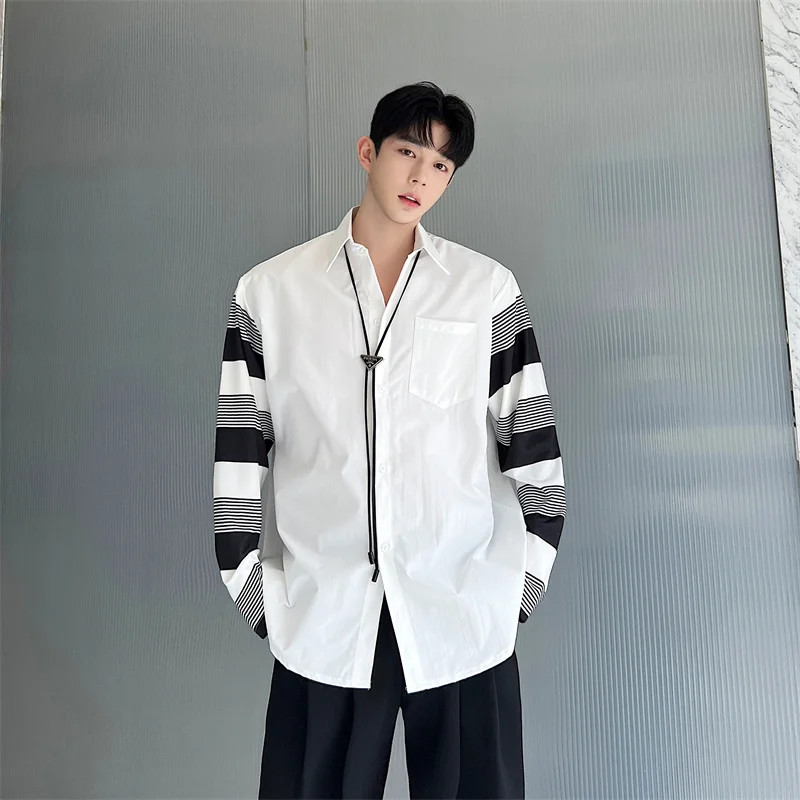 2023 Men Patchwork Long Sleeved Streetwear Male Korean Comfortable Blouses Casual Loose Classic Single Breasted Top Shirts P01
2023 Men Patchwork Long Sleeved Streetwear Male Korean Comfortable Blouses Casual Loose Classic Single Breasted Top Shirts P01