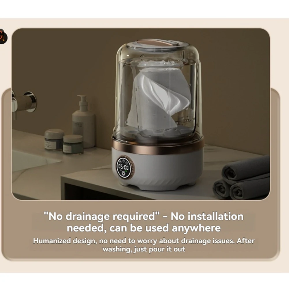 ASWUT-Mini Washing Machine Portable Washer Underwear Washer For Bras/Socks For Apartment, Camping, Travel
ASWUT-Mini Washing Machine Portable Washer Underwear Washer For Bras/Socks For Apartment, Camping, Travel