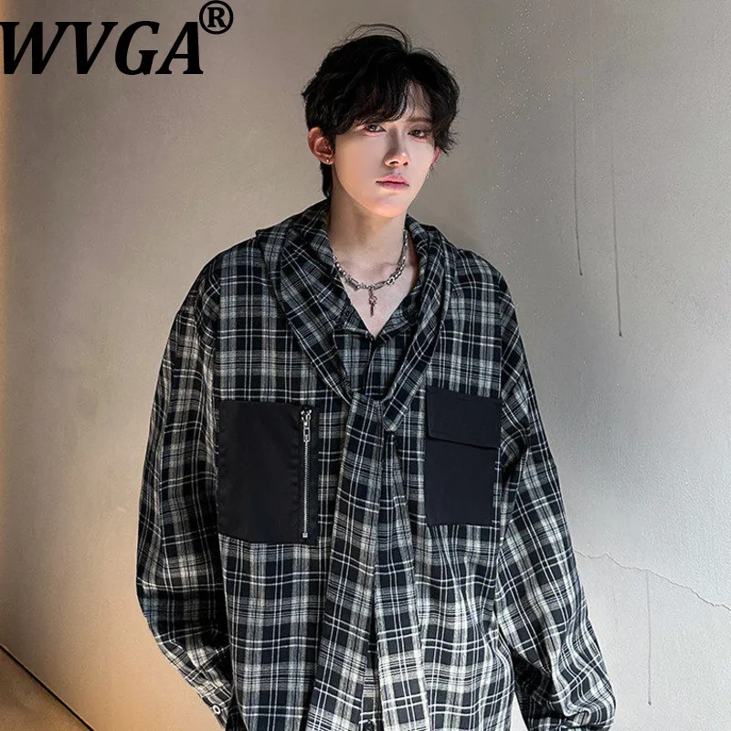 WVGA осенние новые мужские клетчатые рубашки с капюшоном на шнуровке и карманами с цветными блоками, модные рубашки, нишевые шикарные повседневные топы с длинными рукавами Ins W18414
WVGA осенние новые мужские клетчатые рубашки с капюшоном на шнуровке и карманами с цветными блоками, модные рубашки, нишевые шикарные повседневные топы с длинными рукавами Ins W18414