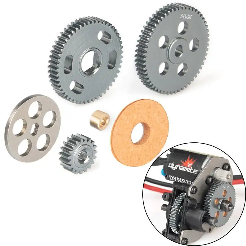 KYX Accessories Metal Gearbox Transmission Box Gear Set 19T 51T 59T A24037 with Non-slip for RC Car Axial SCX24 90081 Parts
KYX Accessories Metal Gearbox Transmission Box Gear Set 19T 51T 59T A24037 with Non-slip for RC Car Axial SCX24 90081 Parts