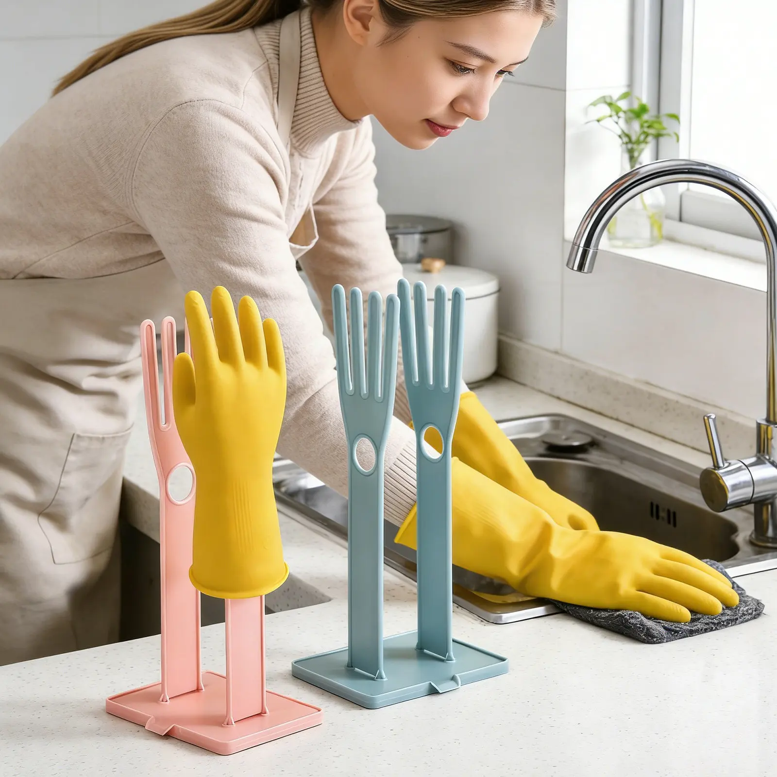 2Pcs Modern Glove Rack for Kitchen Sink Countertop Drying Stand for Gloves Dishcloths Sponges Mitten Towel Organizer Detachable
2Pcs Modern Glove Rack for Kitchen Sink Countertop Drying Stand for Gloves Dishcloths Sponges Mitten Towel Organizer Detachable