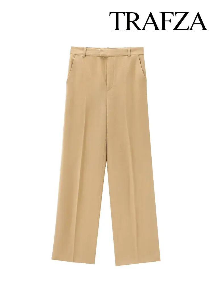 TRAFZA 2024 Summer Women Fashion Trousers High Waist Loose Long Pants Woman Basic Versatile Zipper Female Wide Leg Pant
TRAFZA 2024 Summer Women Fashion Trousers High Waist Loose Long Pants Woman Basic Versatile Zipper Female Wide Leg Pant