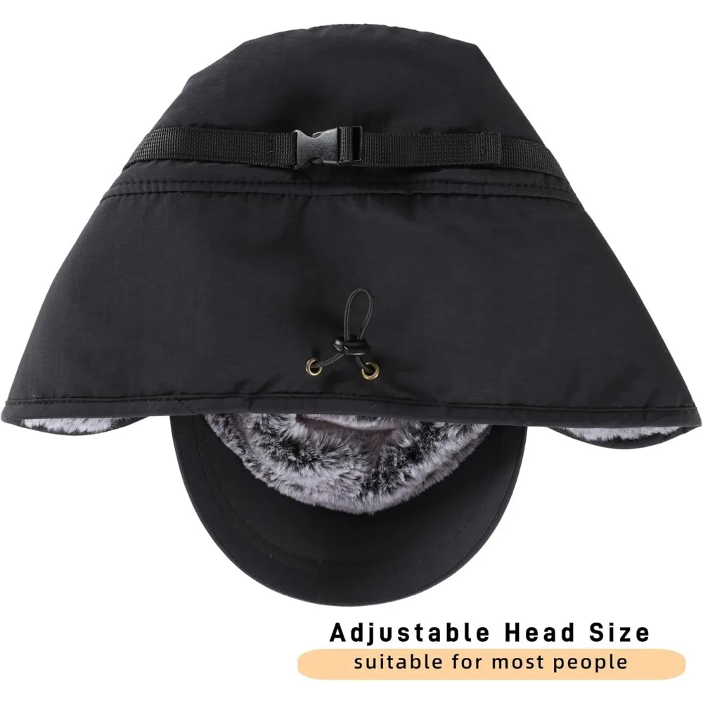 Men's Winter Hat with Visor Warm Earflaps Hat Fully Lined Faux Fur Baseball Cap Trapper Hunting Hats
Men's Winter Hat with Visor Warm Earflaps Hat Fully Lined Faux Fur Baseball Cap Trapper Hunting Hats