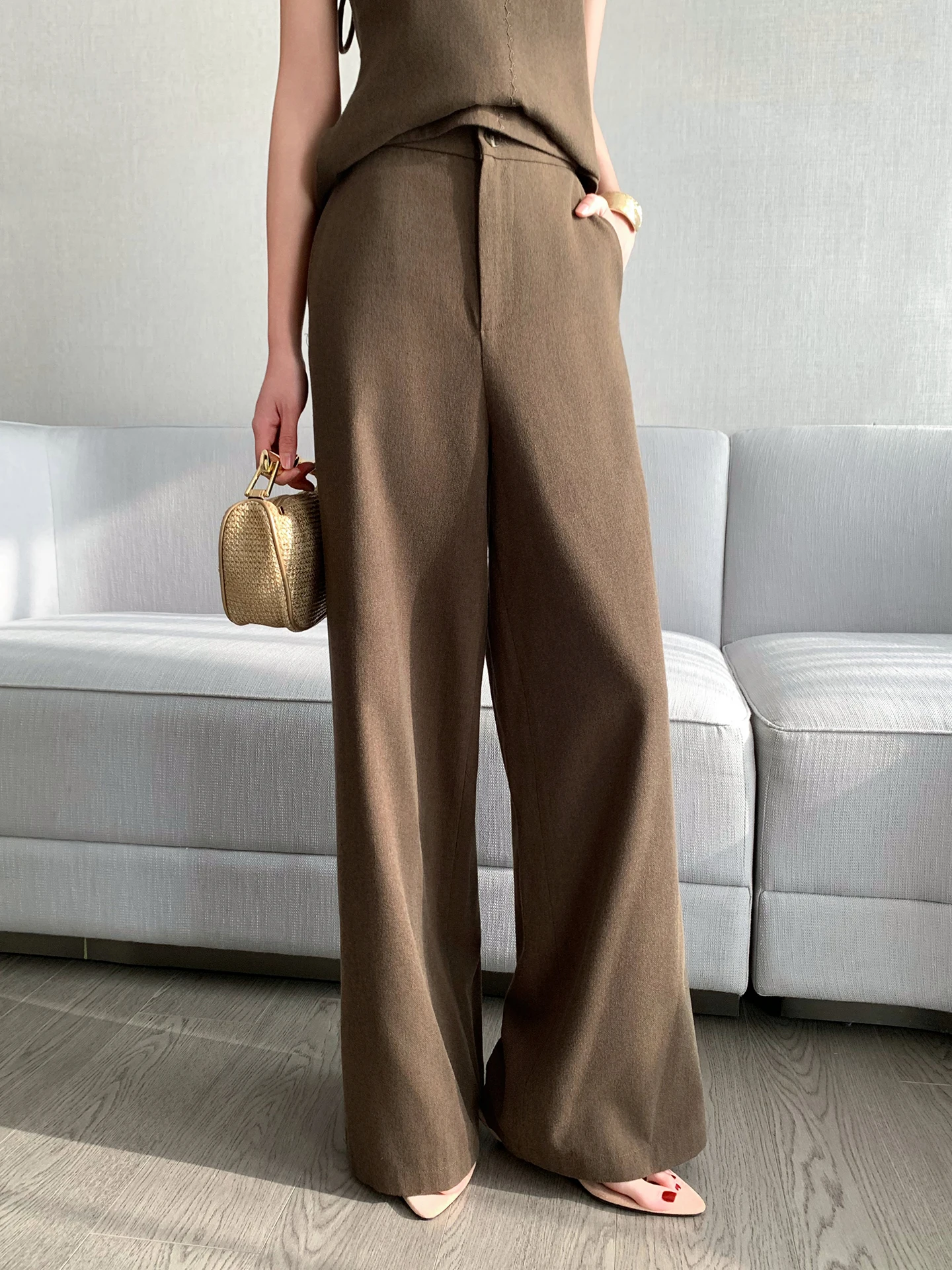 High Waist Straight Leg Suit Pants Women's Coffee Color Spring New Loose Casual Long Trousers Ele Lady Sle Online Exclu...
High Waist Straight Leg Suit Pants Women's Coffee Color Spring New Loose Casual Long Trousers Ele Lady Sle Online Exclu...