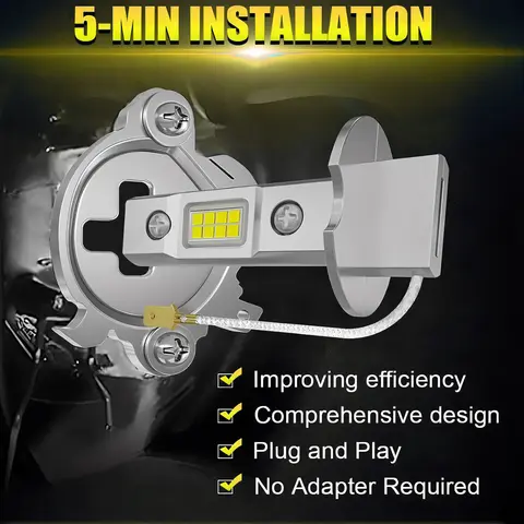 Mightu H3 bombilla LED antiniebla sin ventilador 60W 12000LM luz de circulación diurna LED H1 H3 faro lámpara de conducción de coche súper brillante