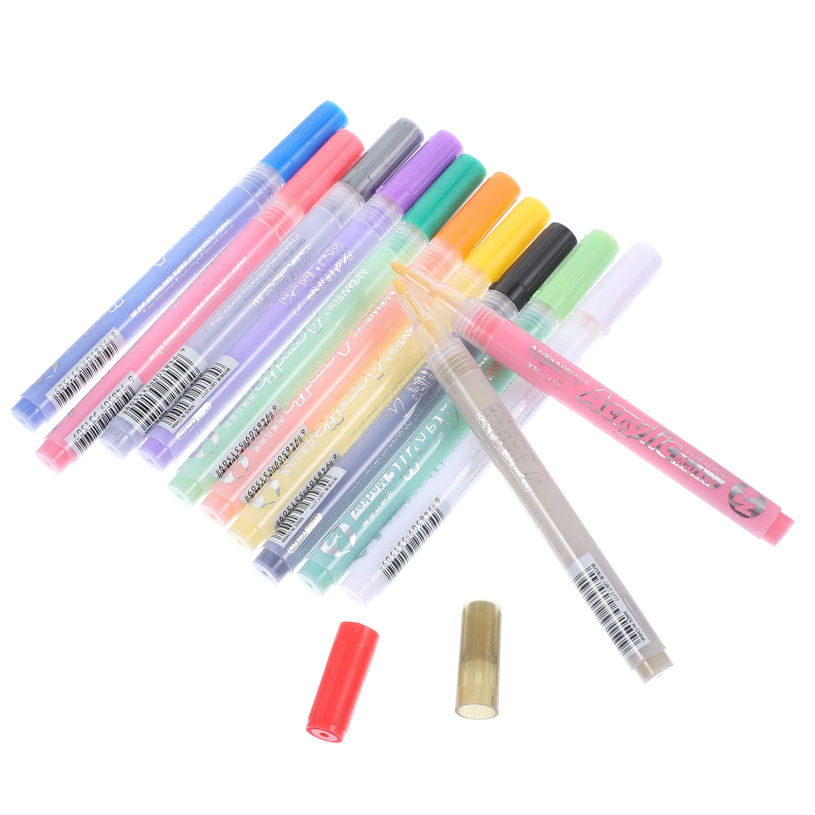 12pcs Acrylic Paint Markers Pens for Coloring Drawing Does Not Fade Kids Projects Creative Design Smooth Writing
12pcs Acrylic Paint Markers Pens for Coloring Drawing Does Not Fade Kids Projects Creative Design Smooth Writing
