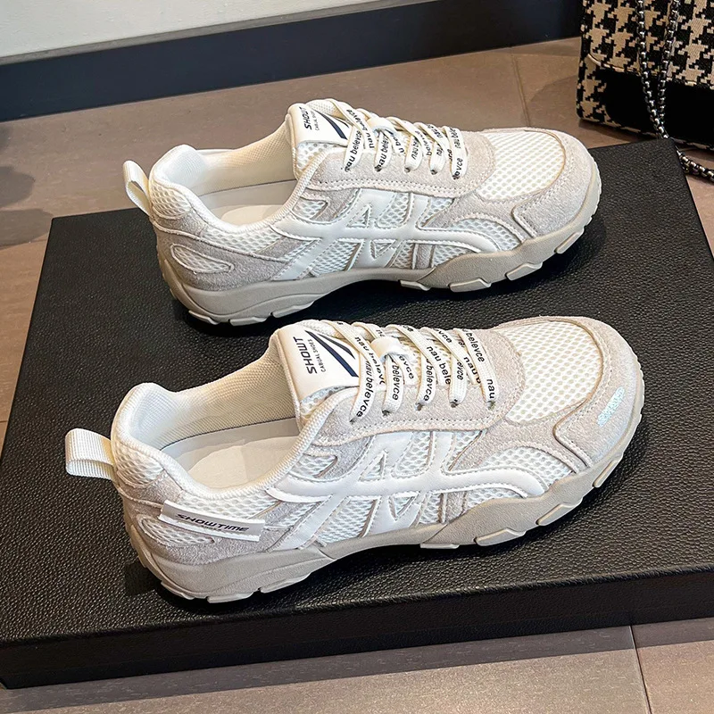 Women's Thick-Soled Training Shoes 2026 Autumn Breathable Mesh Lightweight Forrest Gump White Sneakers Casual Sports Shoes
Women's Thick-Soled Training Shoes 2026 Autumn Breathable Mesh Lightweight Forrest Gump White Sneakers Casual Sports Shoes