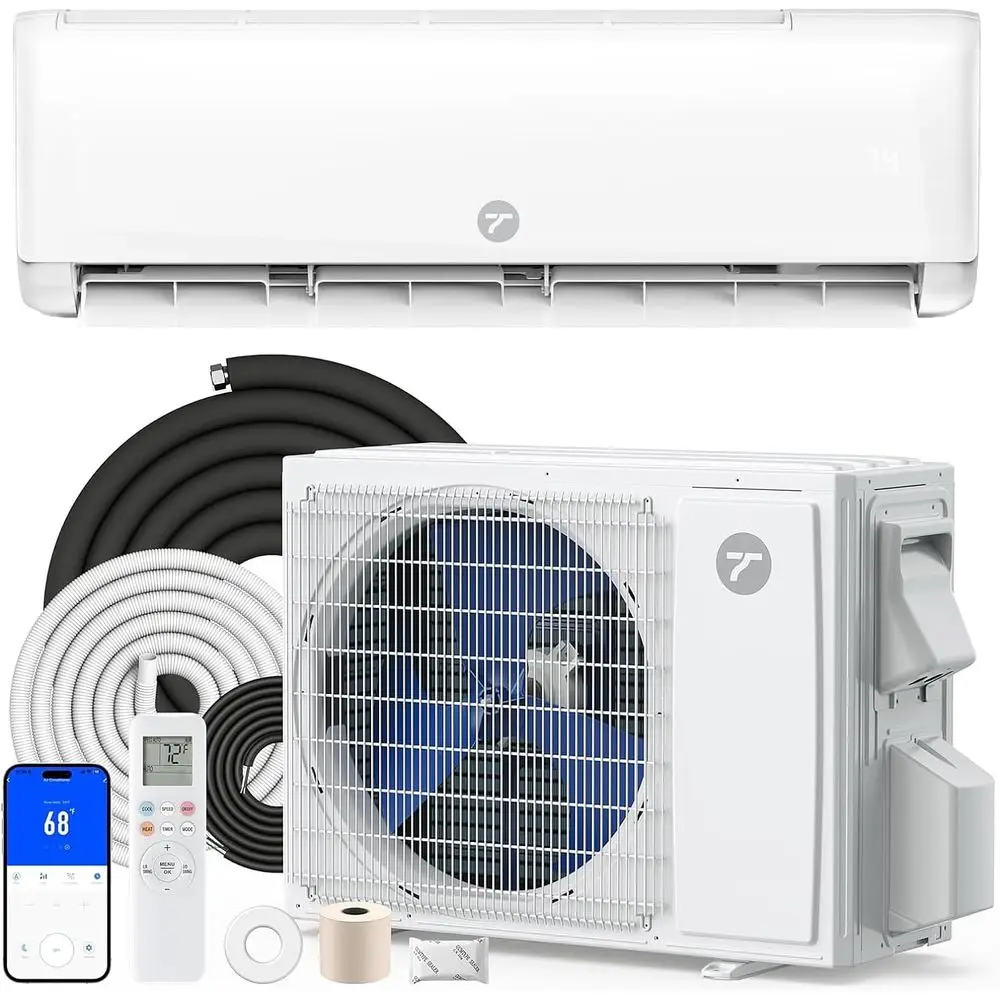 12000 Mini Split AC/Heating System, 22 SEER2 Inverter, 115V DuctlAir Conditioner or Up to 750 Sq.t, Wii & Alexa Compatible, Ultr
12000 Mini Split AC/Heating System, 22 SEER2 Inverter, 115V DuctlAir Conditioner or Up to 750 Sq.t, Wii & Alexa Compatible, Ultr