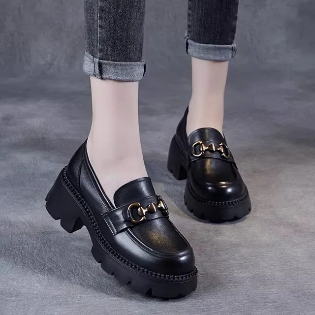 Genuine Leather Thick Heel Buckle JK Flat Shoes Lazy Shoes round Toe High Heel Rubber Foam Outsole mid Mouth Fashion Single S...
Genuine Leather Thick Heel Buckle JK Flat Shoes Lazy Shoes round Toe High Heel Rubber Foam Outsole mid Mouth Fashion Single S...