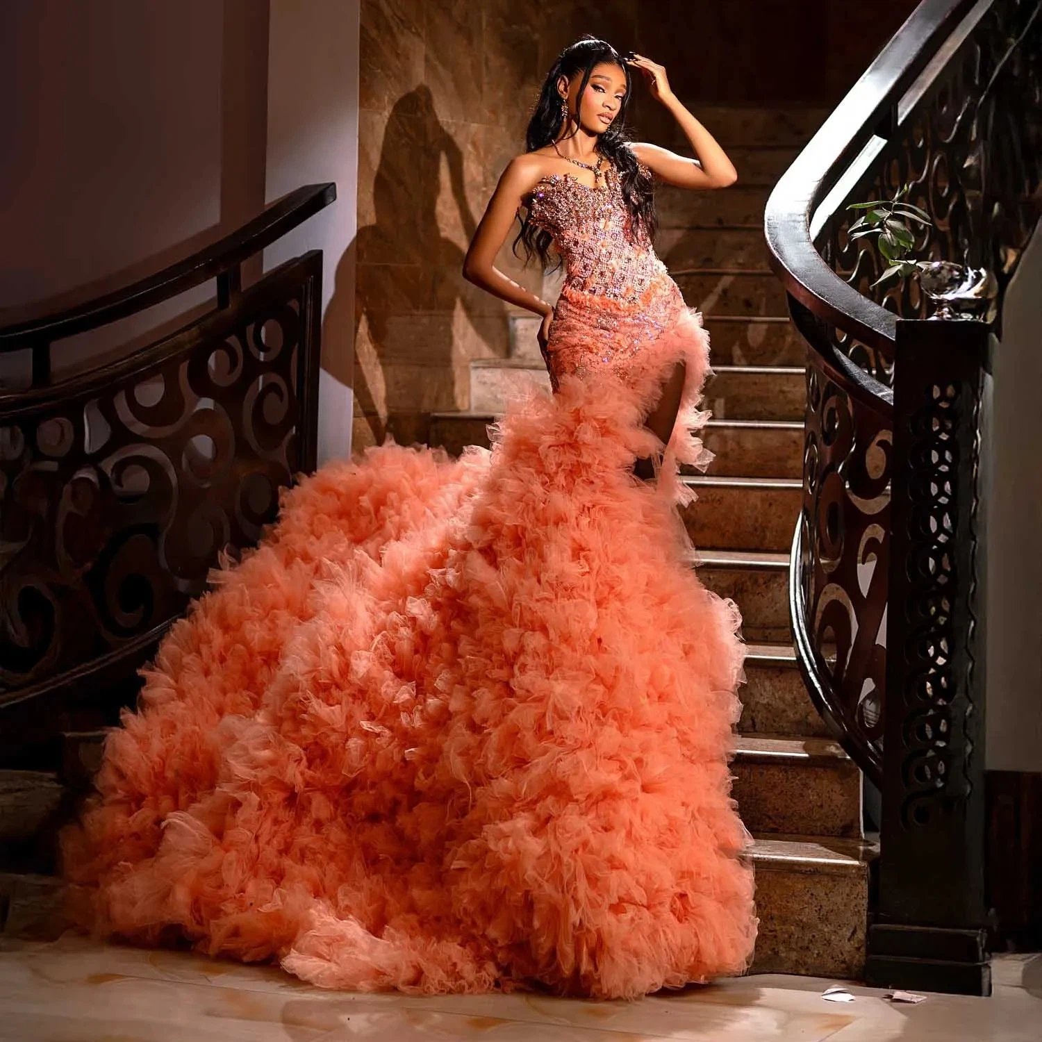 Пышное шифоновое вечернее платье «Русалка» с кружевом и кристаллами для африканских девушек, для свадьбы, вечеринки, помолвки, дня рождения, на заказ
Пышное шифоновое вечернее платье «Русалка» с кружевом и кристаллами для африканских девушек, для свадьбы, вечеринки, помолвки, дня рождения, на заказ