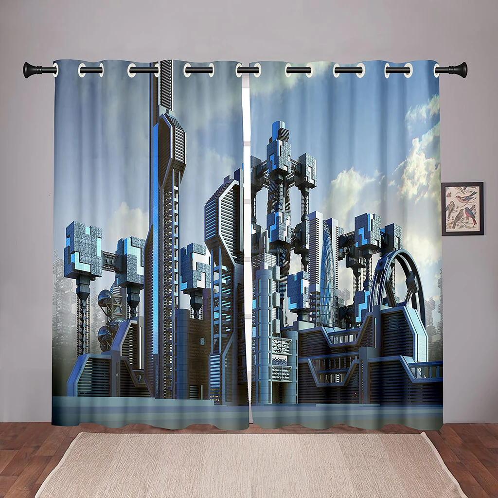 Future City Technology Architecture Thin Window Curtain for Kids Living Room Bedroom Bathroom Kicthen Door Cupboard Home Hook
Future City Technology Architecture Thin Window Curtain for Kids Living Room Bedroom Bathroom Kicthen Door Cupboard Home Hook