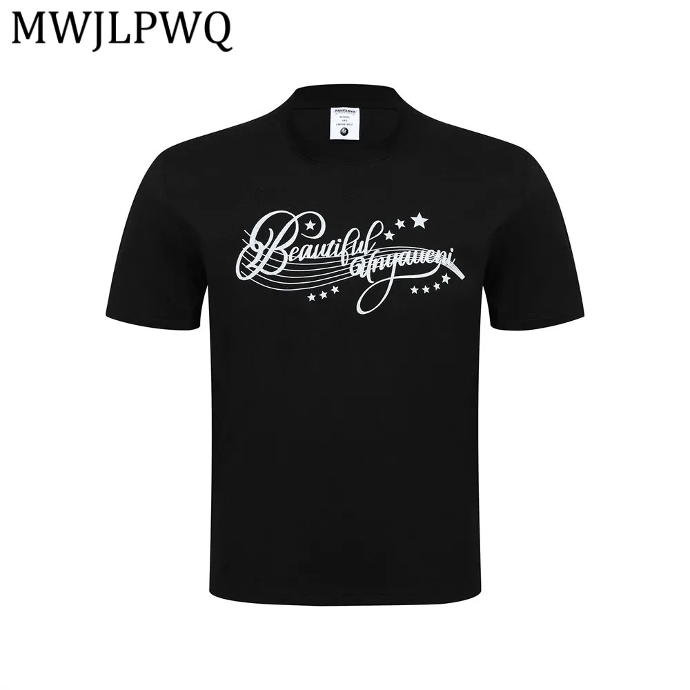 MWJLPWQ Spring Summer Letter Print T-Shirt For Men Tide Loose Fit Round Neck Ins American Street Short-Sleeve Casual Tops 16577
MWJLPWQ Spring Summer Letter Print T-Shirt For Men Tide Loose Fit Round Neck Ins American Street Short-Sleeve Casual Tops 16577