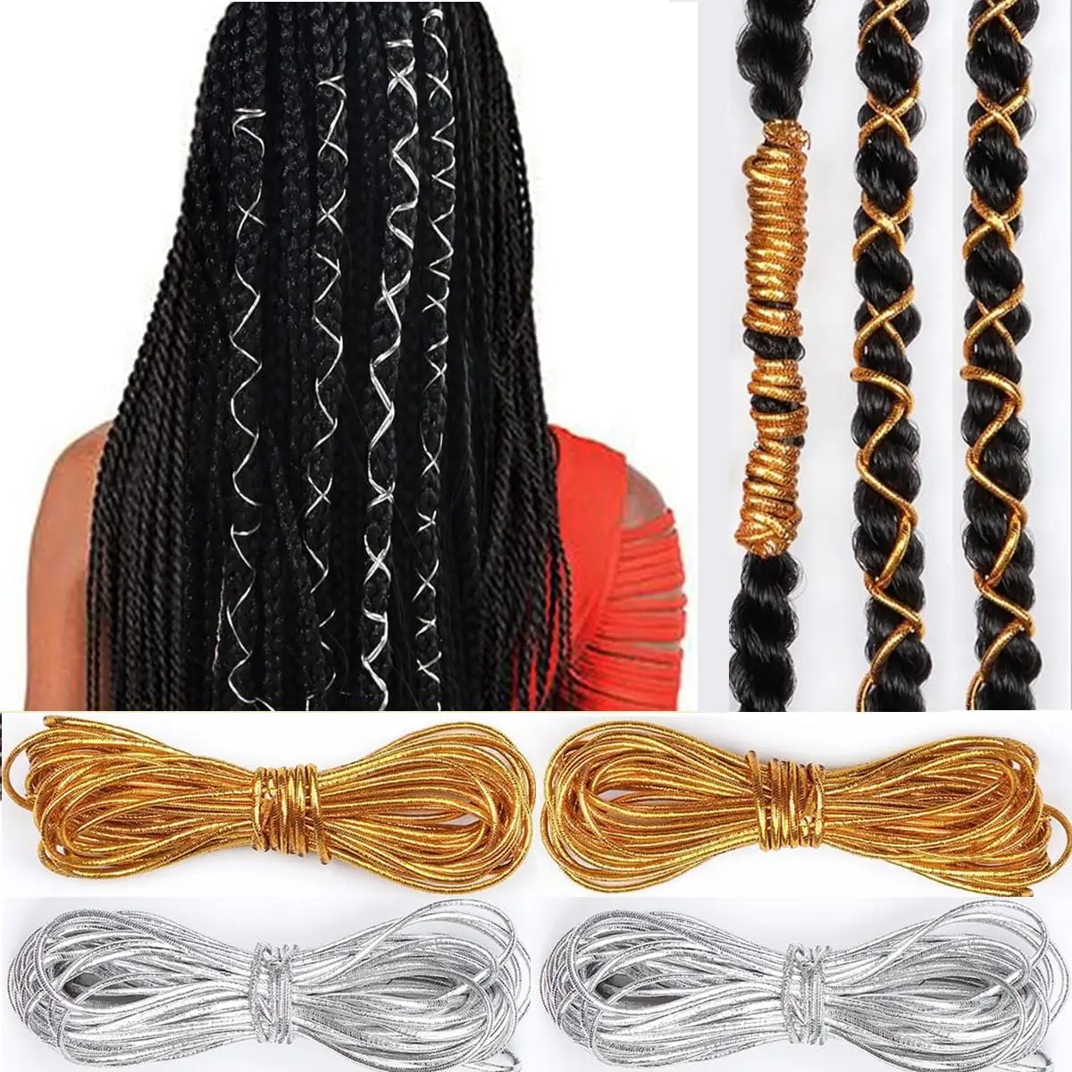 1/2Pcs 5M Braiding Hair Deco Styling Shimmer Stretchable African Braid Braided Elastic Cord Ornament Hanging Decorating
1/2Pcs 5M Braiding Hair Deco Styling Shimmer Stretchable African Braid Braided Elastic Cord Ornament Hanging Decorating