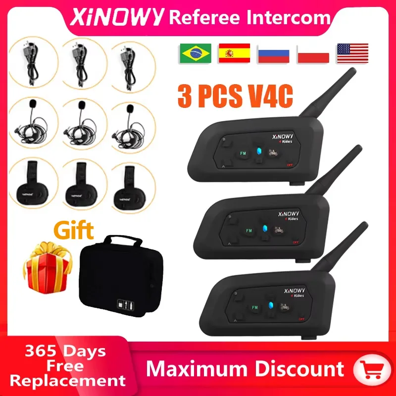 Синьский 3 шт. V4C 1200 м внутренняя связь, полностью дуплексный 3-сторонний футбольный тренер, наушники, телефонная система
Синьский 3 шт. V4C 1200 м внутренняя связь, полностью дуплексный 3-сторонний футбольный тренер, наушники, телефонная система