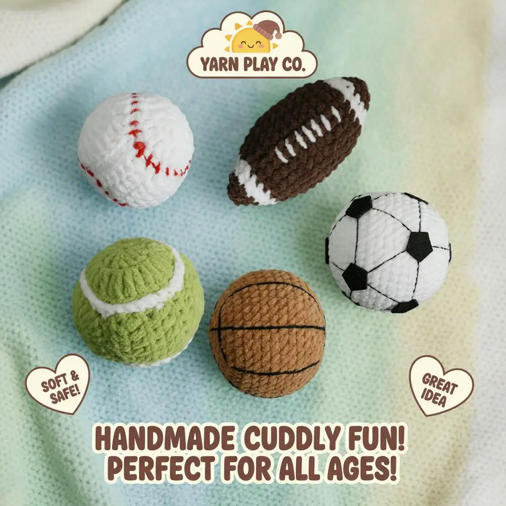 Creative Crochet Soccer Wholesale Knitting Rugby Tennis Volleyball Football Basketball Cute Sport Ball Series Crochet Accessory
Creative Crochet Soccer Wholesale Knitting Rugby Tennis Volleyball Football Basketball Cute Sport Ball Series Crochet Accessory