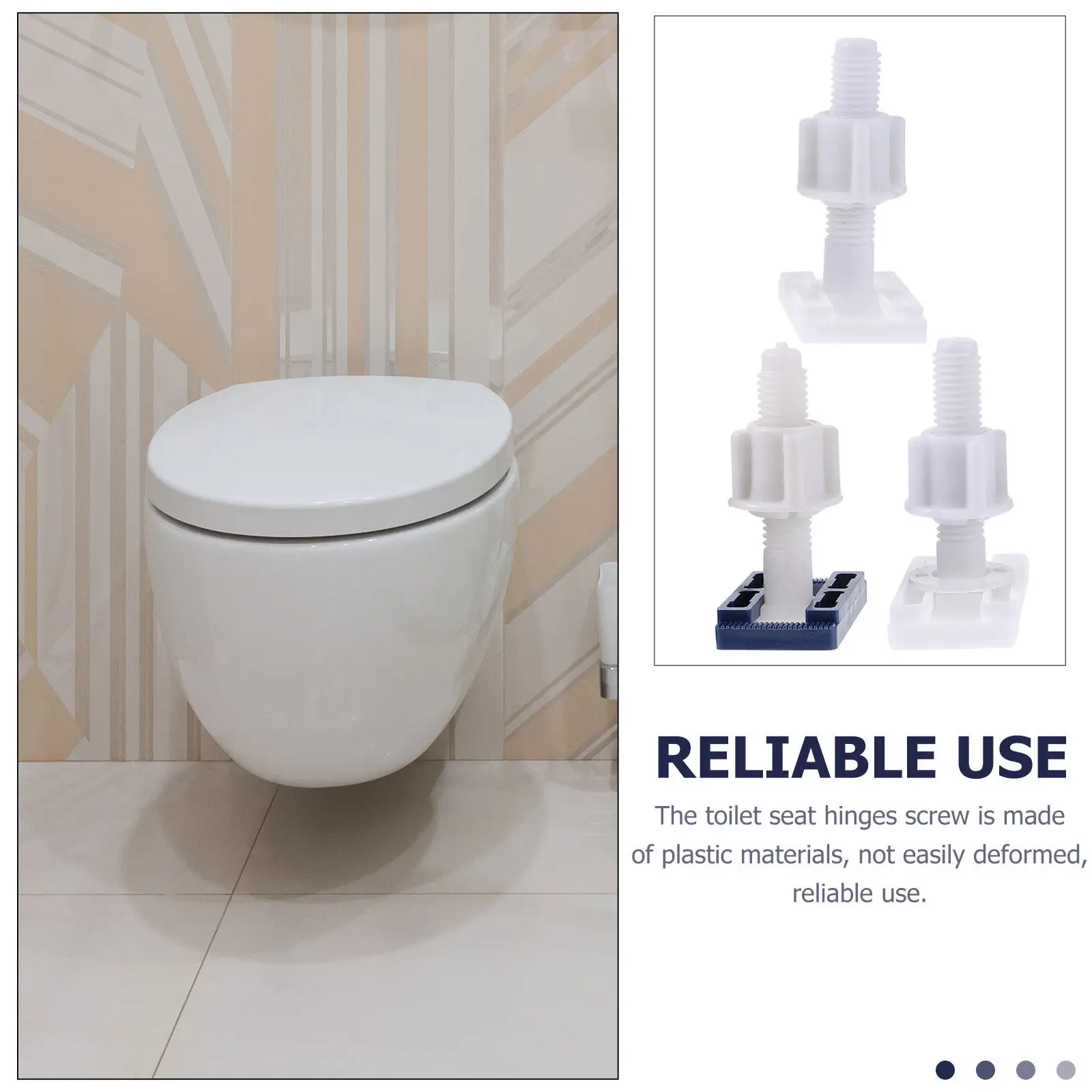 6Sets Toilet Seat Fixing Bolts Plastic Heavy Duty Rust Resistant Strong Grip Non Slip for Old Broken Toilet Lid Seat Repair
6Sets Toilet Seat Fixing Bolts Plastic Heavy Duty Rust Resistant Strong Grip Non Slip for Old Broken Toilet Lid Seat Repair