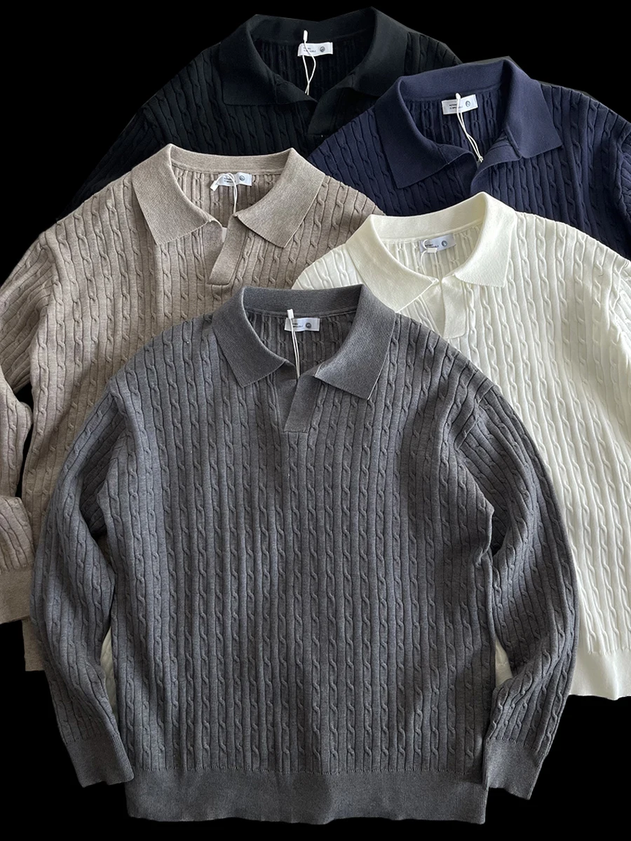 Heavyweight Knitted Sweater with Twist Design Japanese Sle Luxury Vintage Seagull Collar Sweater Autumn Winter Versatile Ba...
Heavyweight Knitted Sweater with Twist Design Japanese Sle Luxury Vintage Seagull Collar Sweater Autumn Winter Versatile Ba...