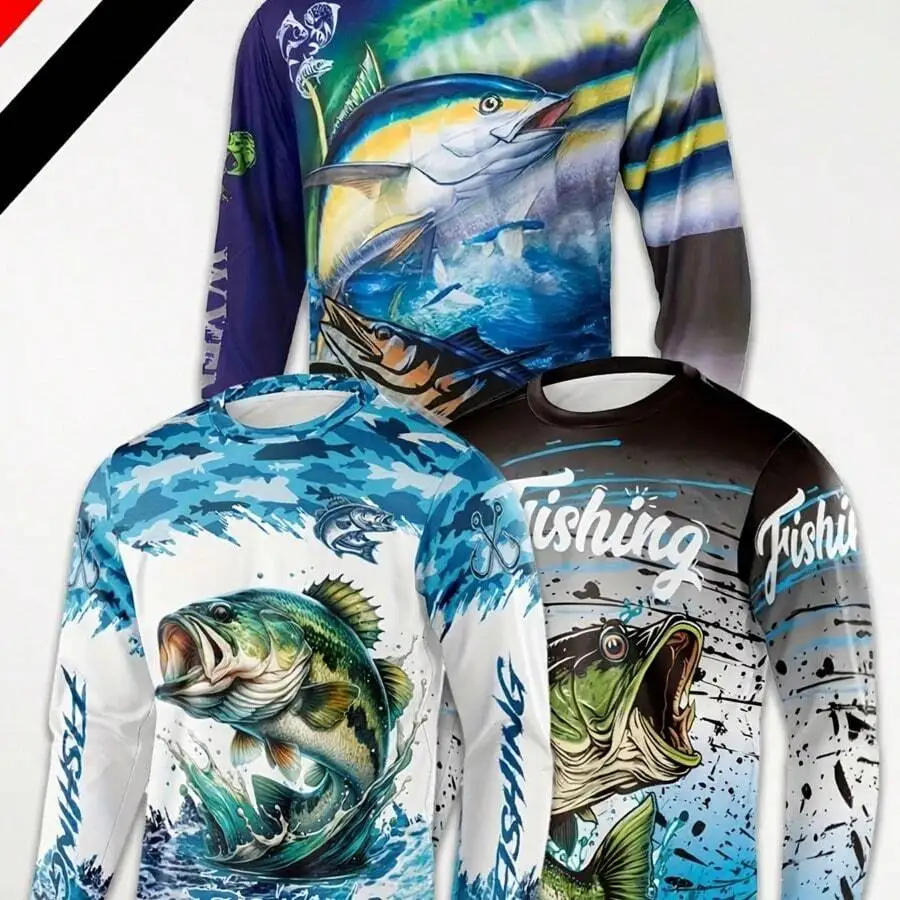3pcs Mens 3D Printed Fishing Graphic Long Sleeve T-Shirts Casual Breathable Spring Summer
3pcs Mens 3D Printed Fishing Graphic Long Sleeve T-Shirts Casual Breathable Spring Summer