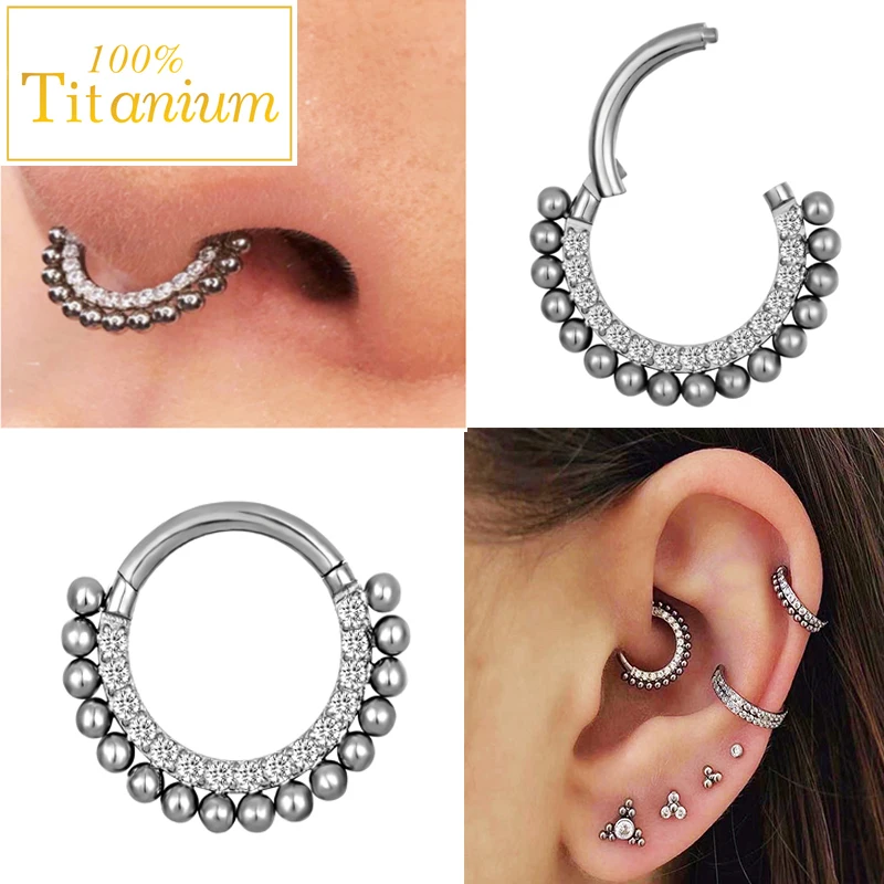 G23 Titanium Septum Tragus Cartilage Earrings 1.2x8mm Hinged Segment Helix Piercing Fashion Woman Jewelry Hoop Zircon Nose Rings
G23 Titanium Septum Tragus Cartilage Earrings 1.2x8mm Hinged Segment Helix Piercing Fashion Woman Jewelry Hoop Zircon Nose Rings