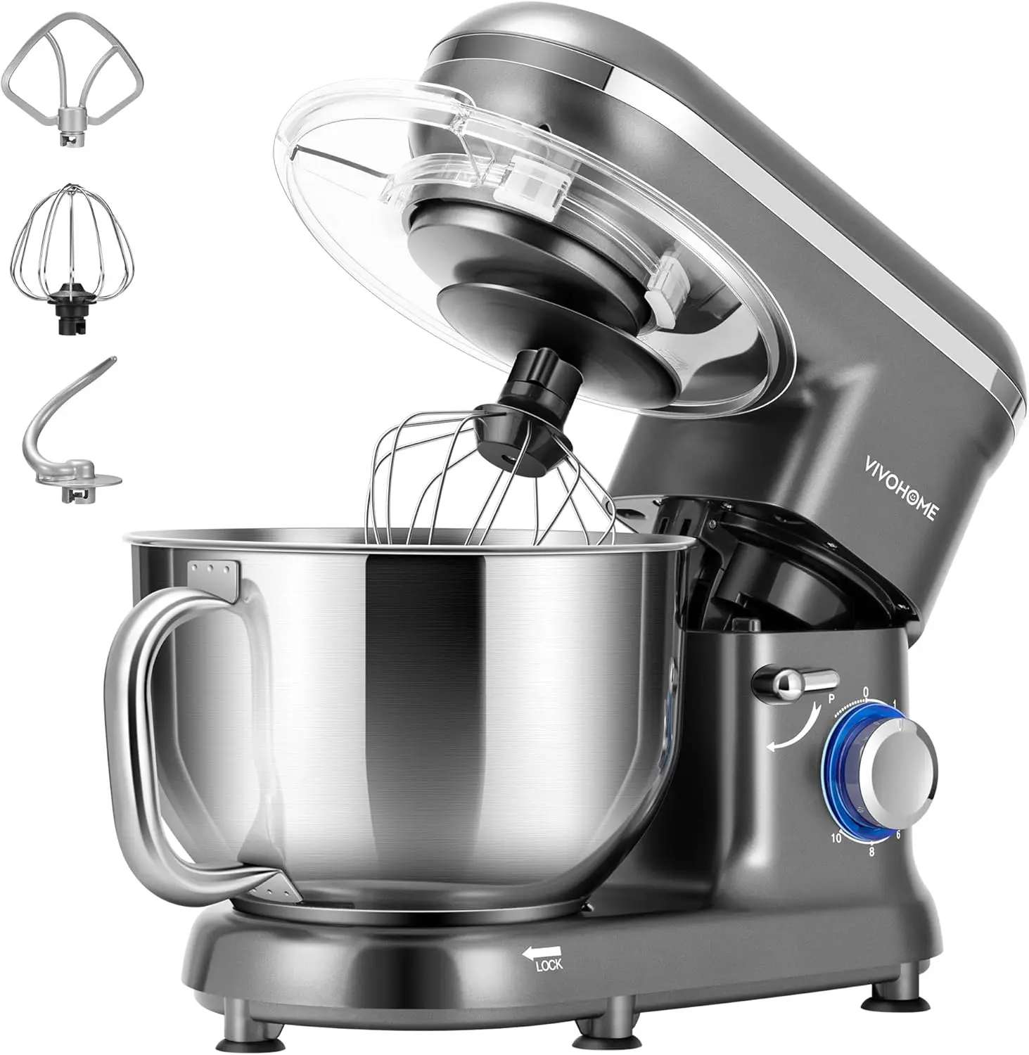 Stand Mixer, 660W 10 Speed 6 Quart Tilt-Head Kitchen Electric Food Mixer with Beater, Dough Hook, Wire Whip and Egg Separator,
Stand Mixer, 660W 10 Speed 6 Quart Tilt-Head Kitchen Electric Food Mixer with Beater, Dough Hook, Wire Whip and Egg Separator,