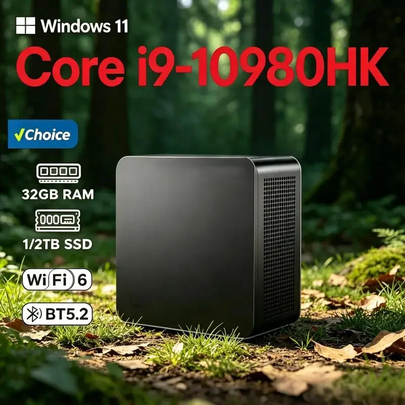 Sleek Tiny Compact Host Core I9 10980HK Mini PC Win11 16GB RAM SSD WiFi6 BT5.2 Outputs Crisp 4K 60Hz Stunning RGB
Sleek Tiny Compact Host Core I9 10980HK Mini PC Win11 16GB RAM SSD WiFi6 BT5.2 Outputs Crisp 4K 60Hz Stunning RGB