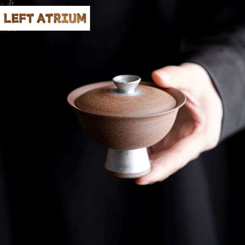 Japanese-style Handmade Coarse Pottery Cover Bowl Retro Old Rock Mud Small Tea Bowl Household Ceramic Kung Fu Gaiwan Tea Bowl
Japanese-style Handmade Coarse Pottery Cover Bowl Retro Old Rock Mud Small Tea Bowl Household Ceramic Kung Fu Gaiwan Tea Bowl