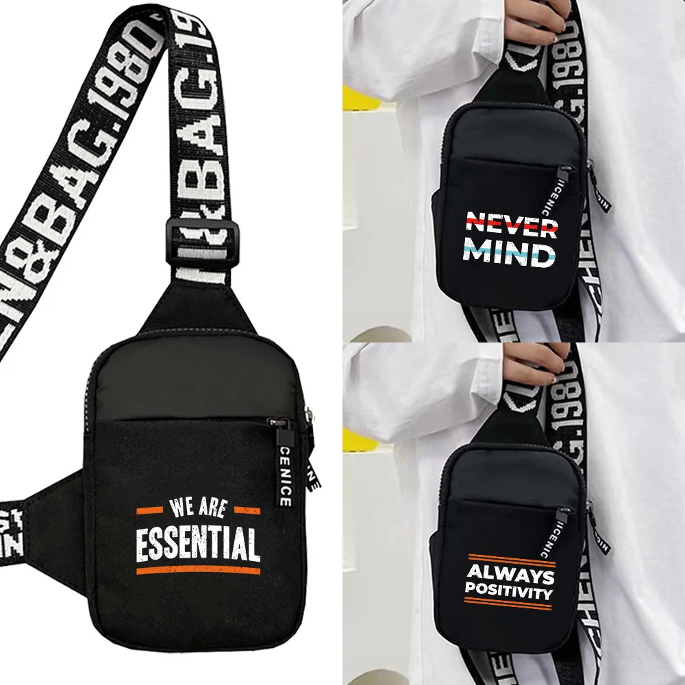 Chest Bag Travel Hiking Men Large Capacity Fitness Yoga Trendy Multi-functional Phrase Printing Series Chest Pack
Chest Bag Travel Hiking Men Large Capacity Fitness Yoga Trendy Multi-functional Phrase Printing Series Chest Pack