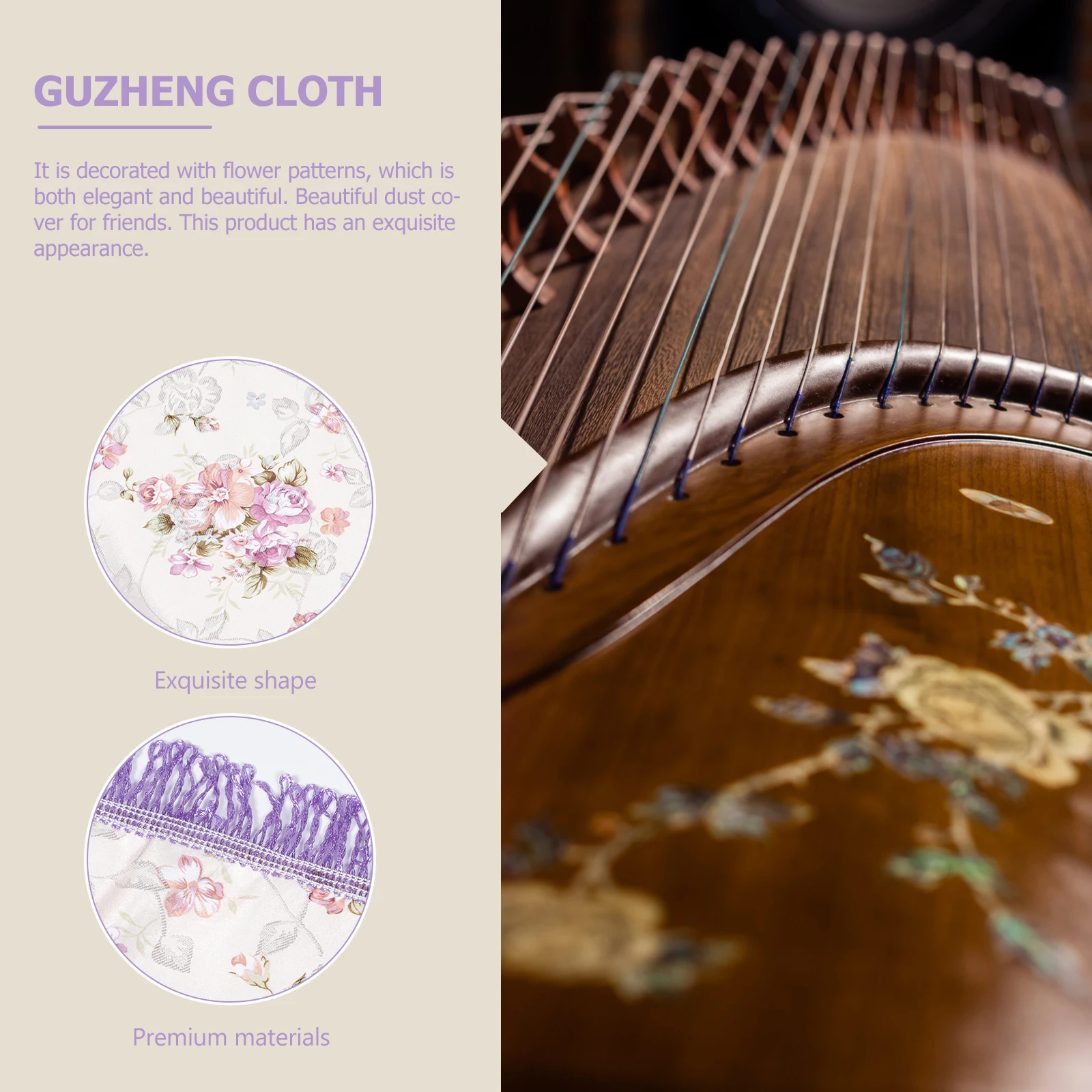 Guzheng Piano Cover Golden Velvet Flower Proof Instrument Chinese Style Durable Decorative Dust Protection Anti Scratch
Guzheng Piano Cover Golden Velvet Flower Proof Instrument Chinese Style Durable Decorative Dust Protection Anti Scratch