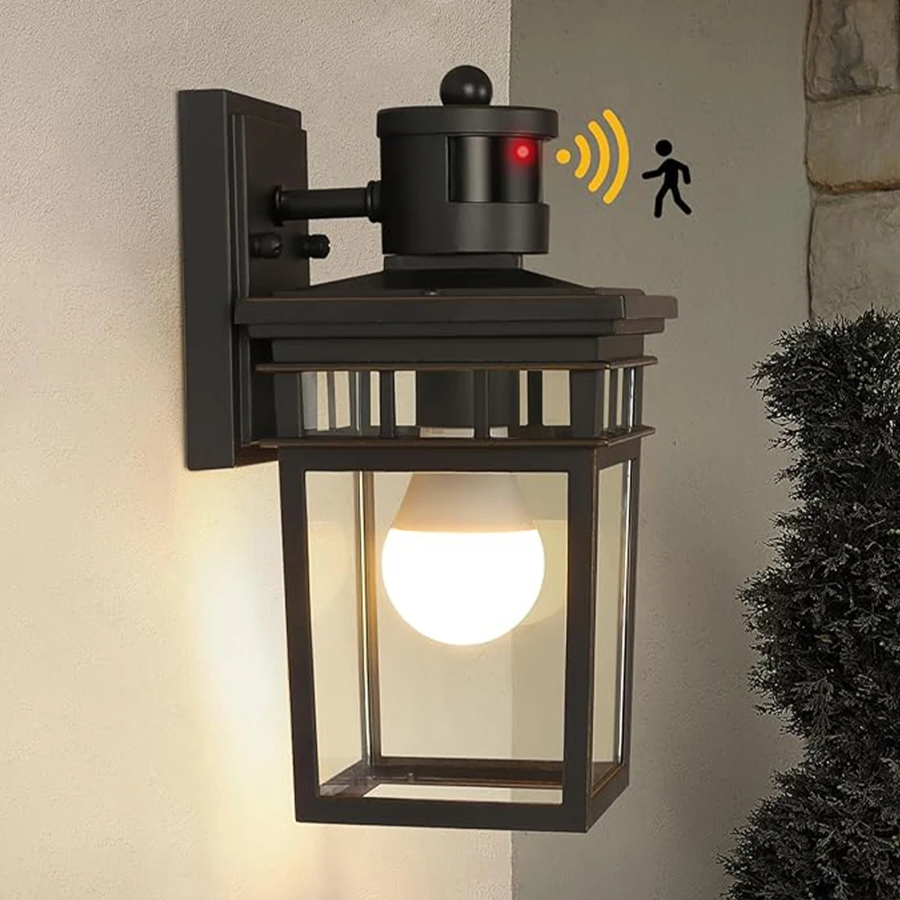 Motion Sensor Outdoor Wall Light with Glass Lamp Shade Motion-activated Porch Light for Doorway Garage Patio Lighting
Motion Sensor Outdoor Wall Light with Glass Lamp Shade Motion-activated Porch Light for Doorway Garage Patio Lighting