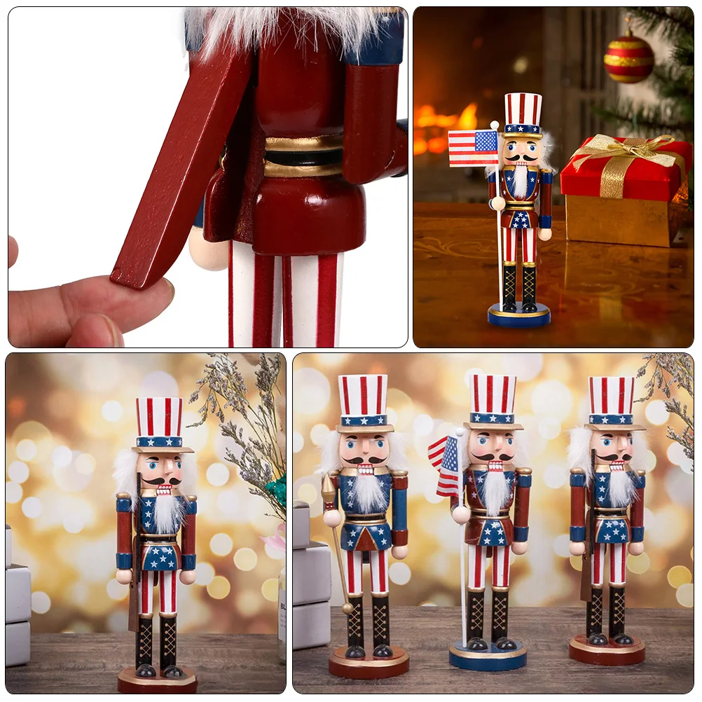 2 Pcs Wooden Nutcrackers naments American Soldier Christmas Decor Home Car Office Traditional Holiday Craft Toy
2 Pcs Wooden Nutcrackers naments American Soldier Christmas Decor Home Car Office Traditional Holiday Craft Toy