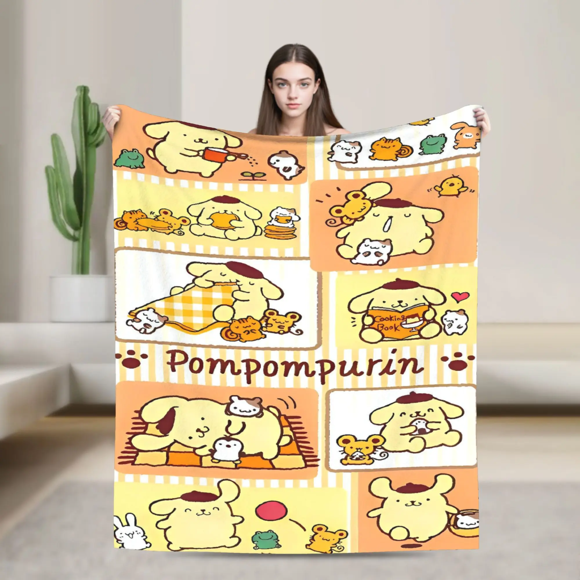 Теплое мягкое одеяло для кемпинга Pom Pom Purin, мультяшное аниме-принтерное одеяло, фланелевое покрывало для спальни, новинка, чехол для дивана-кровати
Теплое мягкое одеяло для кемпинга Pom Pom Purin, мультяшное аниме-принтерное одеяло, фланелевое покрывало для спальни, новинка, чехол для дивана-кровати
