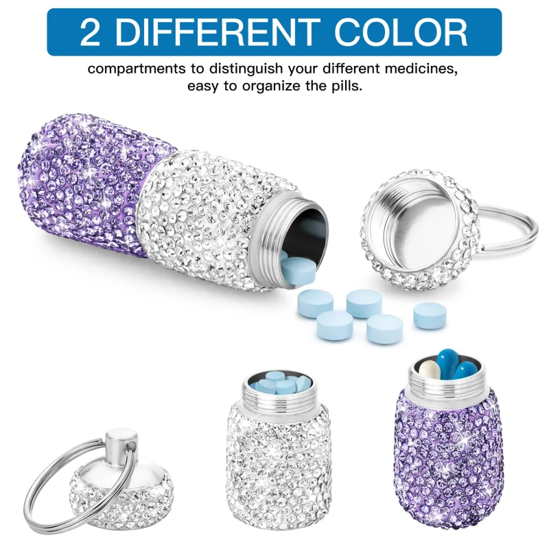Mini Aluminum Alloy Pill Box Medicine Case Container Bottle Holder Keychain Outdoor Pillbox Portable Key Ring
Mini Aluminum Alloy Pill Box Medicine Case Container Bottle Holder Keychain Outdoor Pillbox Portable Key Ring