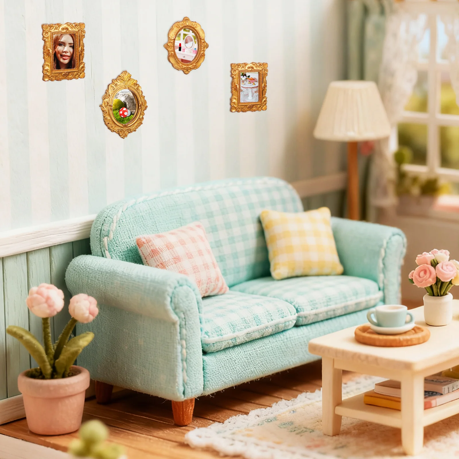 15 Pcs Mini Resin Photo Frames Vintage Ornament Mirror Picture Charm for Toy Room Decor Miniature Display
15 Pcs Mini Resin Photo Frames Vintage Ornament Mirror Picture Charm for Toy Room Decor Miniature Display