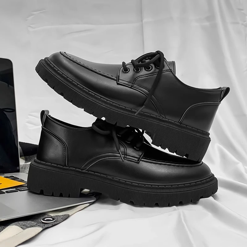 Casual round Toe Heightening Student Uniform Shoes Men's Black Basic Leather Fashion Single Shoes Comfortable Breathable
Casual round Toe Heightening Student Uniform Shoes Men's Black Basic Leather Fashion Single Shoes Comfortable Breathable