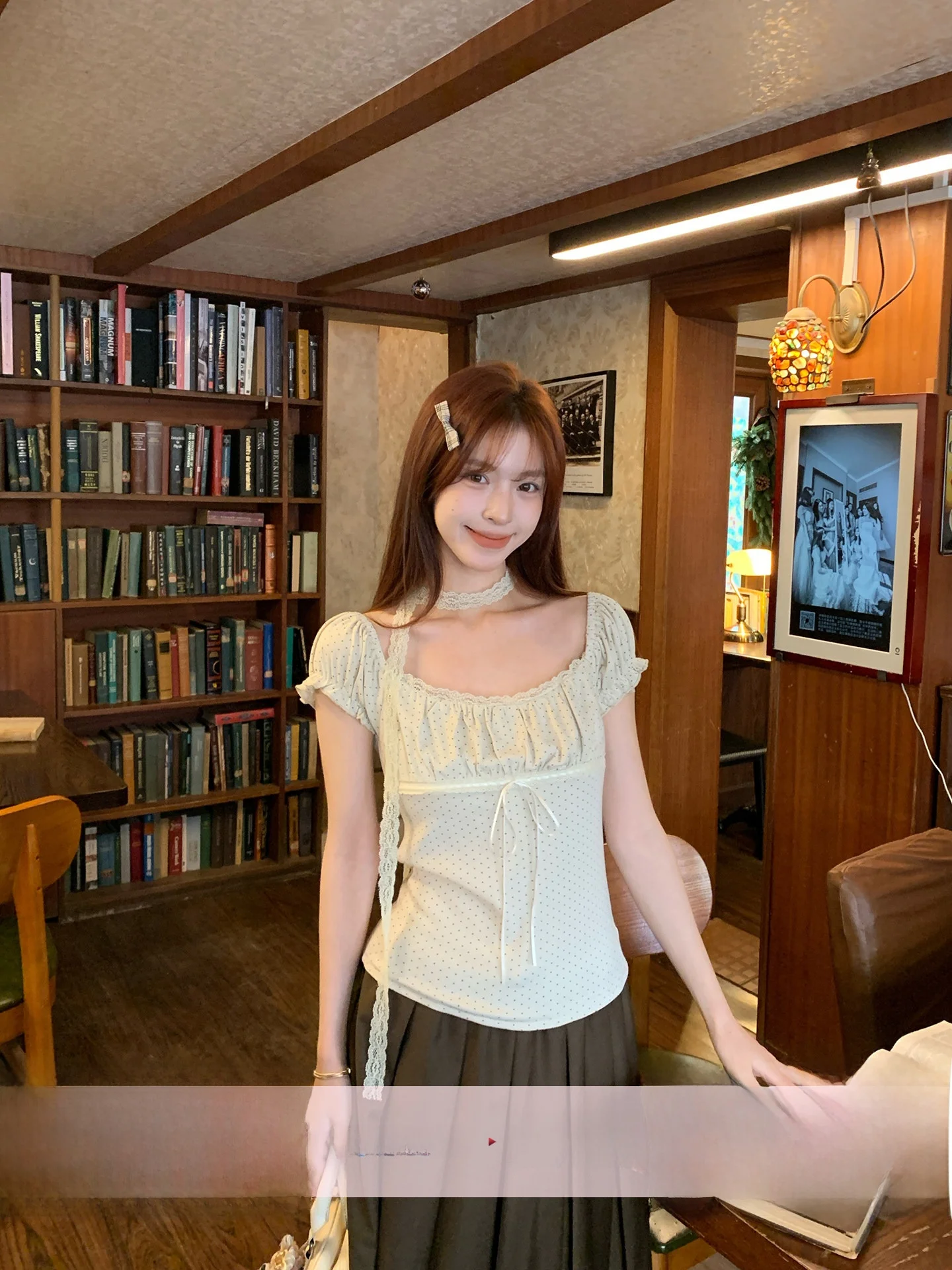 Morning Bloom Korean Style Sweet And Spicy Polka Dot Ruffle Splice Short Sleeve T-Shirt Women Summer Bubble Sleeve Top
Morning Bloom Korean Style Sweet And Spicy Polka Dot Ruffle Splice Short Sleeve T-Shirt Women Summer Bubble Sleeve Top